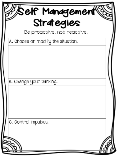 Self- Management Strategies